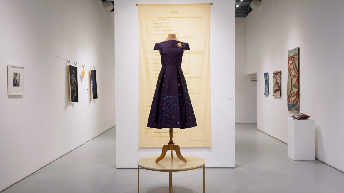 I wanted_Installation View_Catherine M Stewart_Katherine Johnson Dress_2022 Artist Collective Ponders Why Science Isn’t Always One Size Fits All