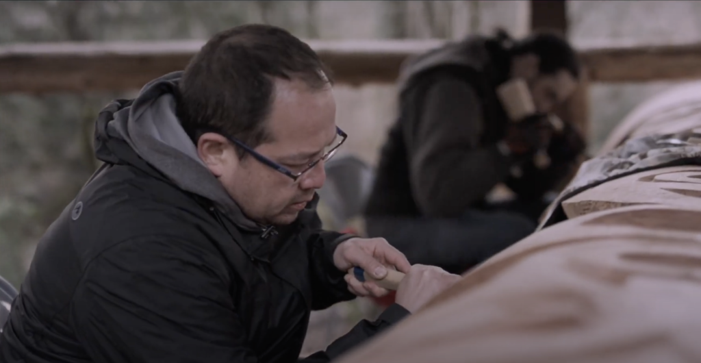 Brandon Gabriel, an artist from the Kwantlen Nation