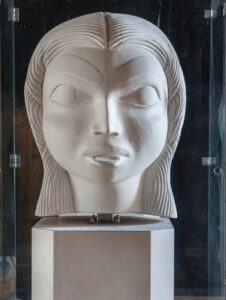 Photo: sfu.ca | Bear Mother, 1991 | Artist: Bill Reid | Plaster, steel, and marble