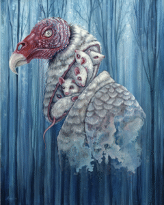 Credit: deadkittie.com | “Vidar” - Original acrylic painting from solo show “Beautiful Monsters”