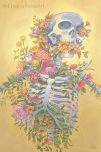 Credit: lisalaroseart.com | “Yellow” - 16×24 Acrylic on Wood Panel, Painted for the Yellow Colour Collective Gallery show